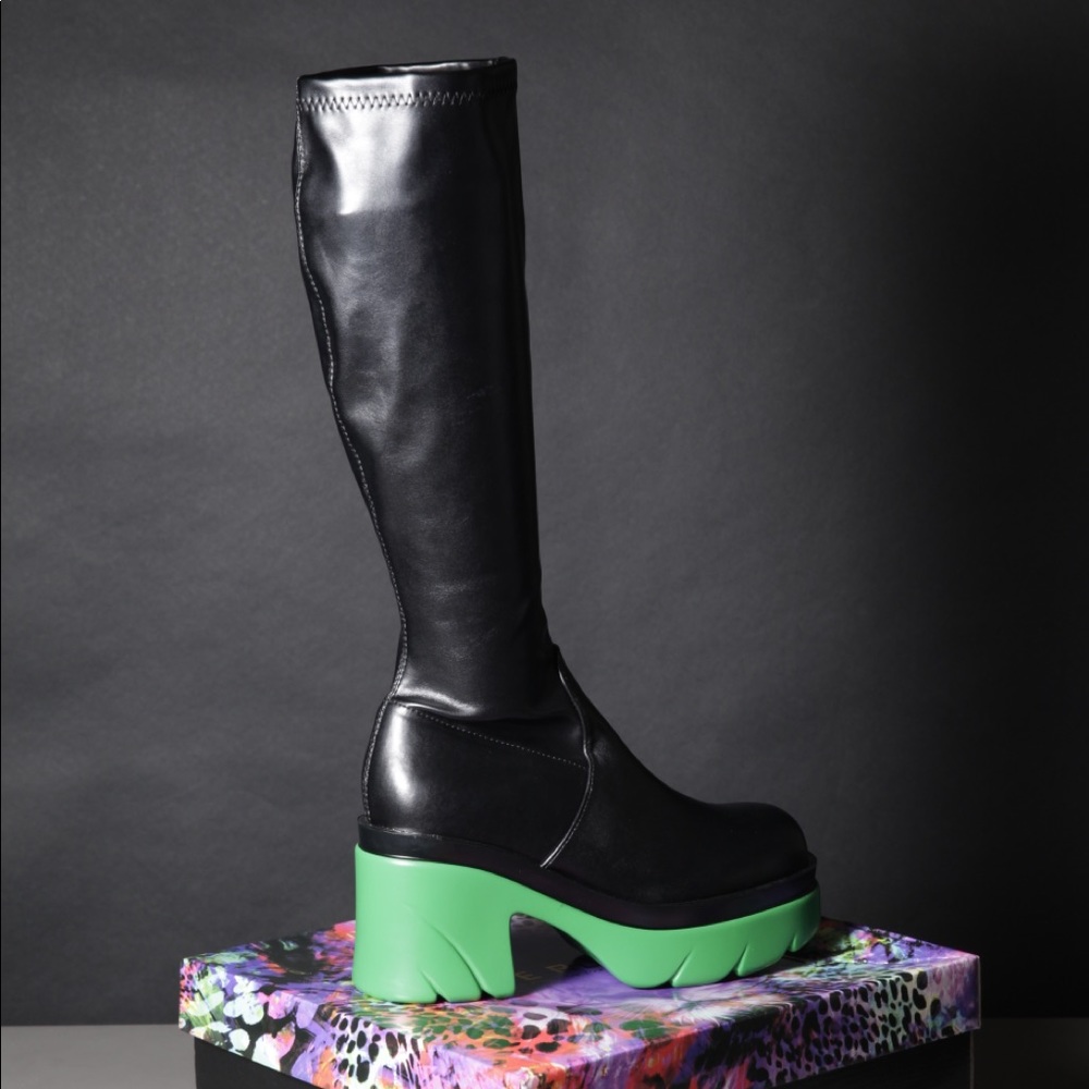 GREEN PLATFORM BOOTS - Picture 4 of 5